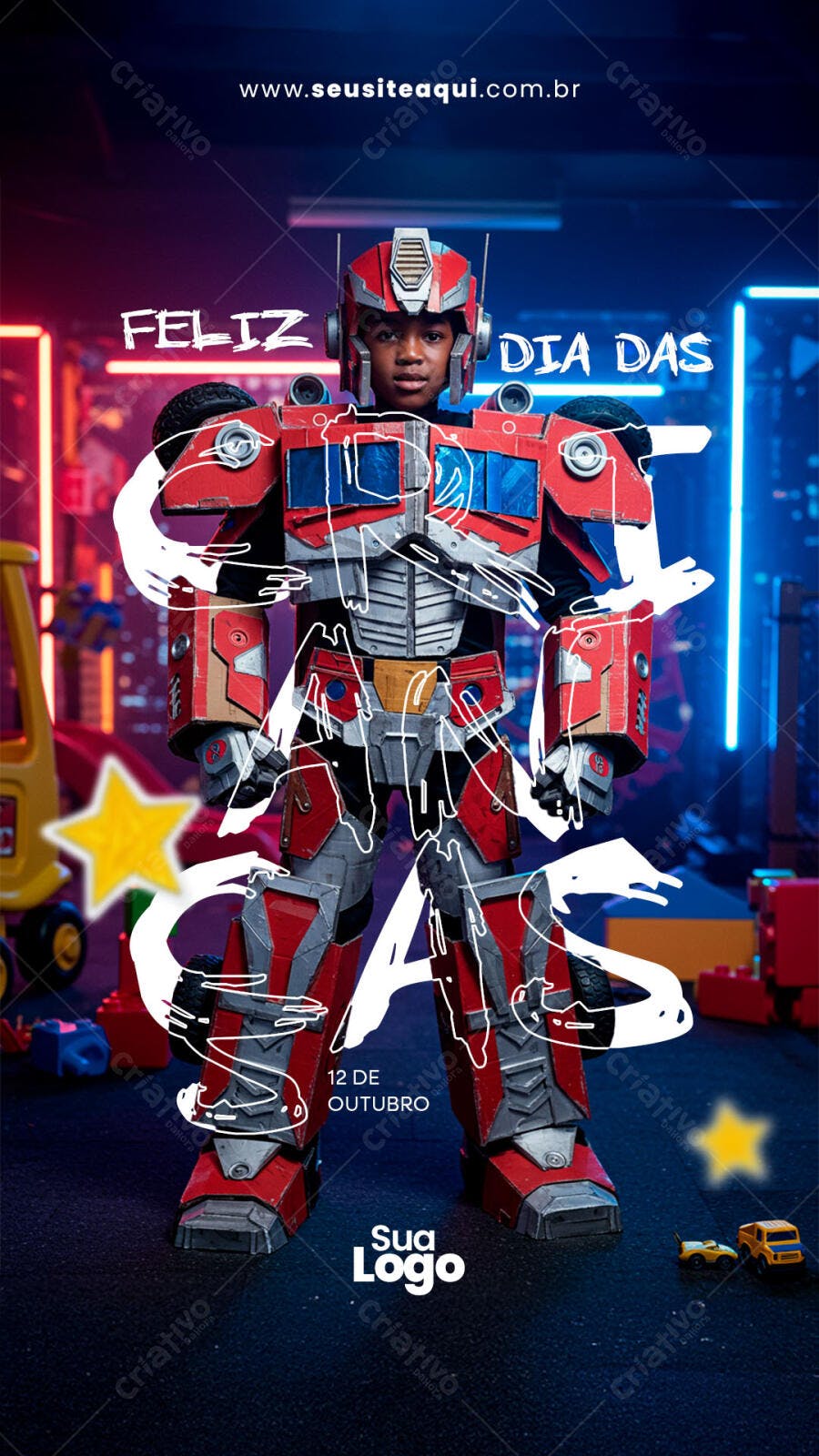 Poster Dia das Crianças PSD Editável