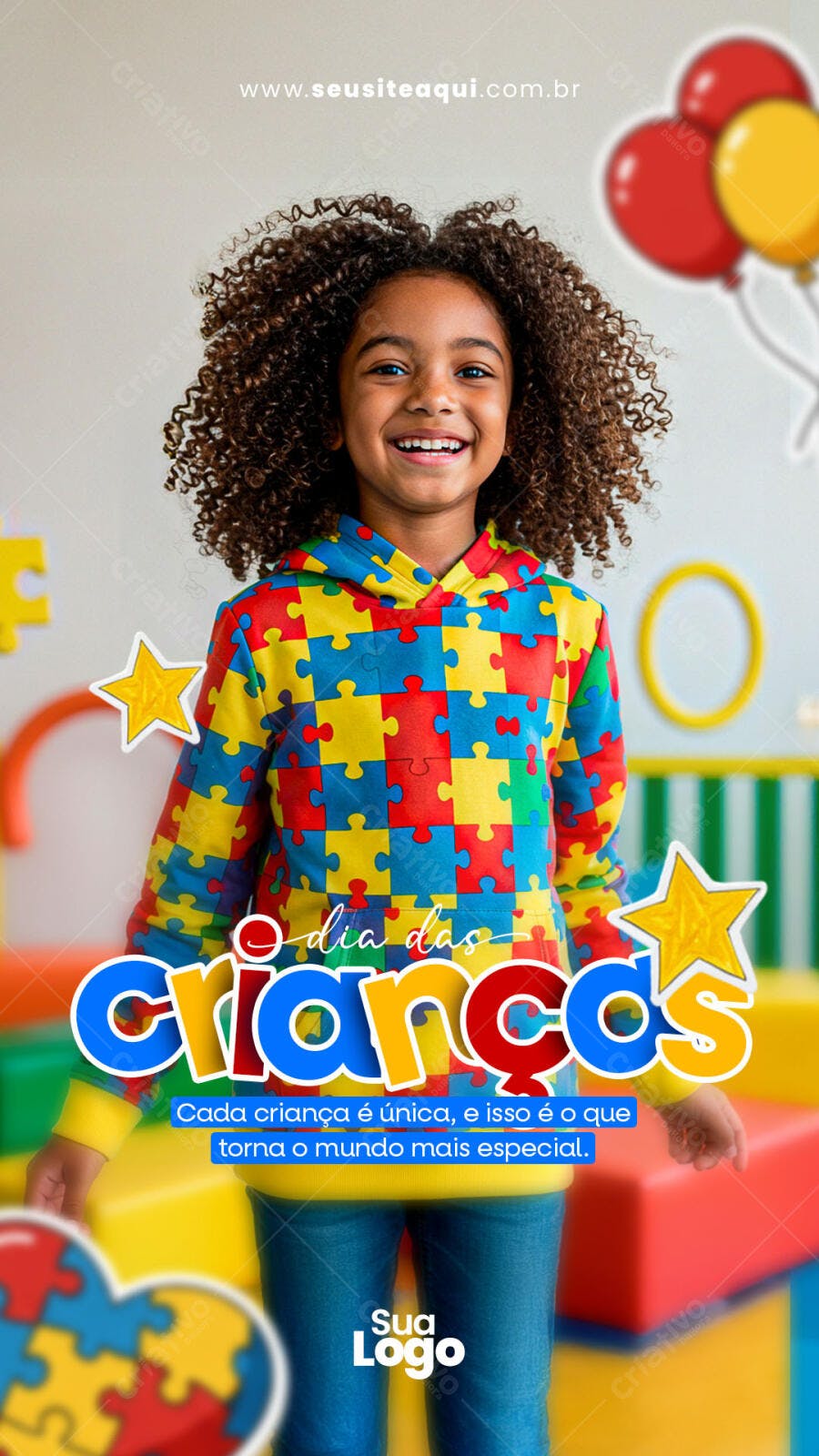 Flyer Dia das Crianças PSD Editável