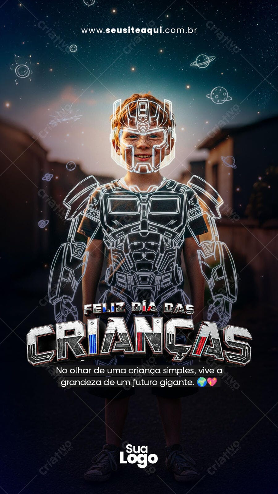 Flyer Dia das Crianças PSD Editável
