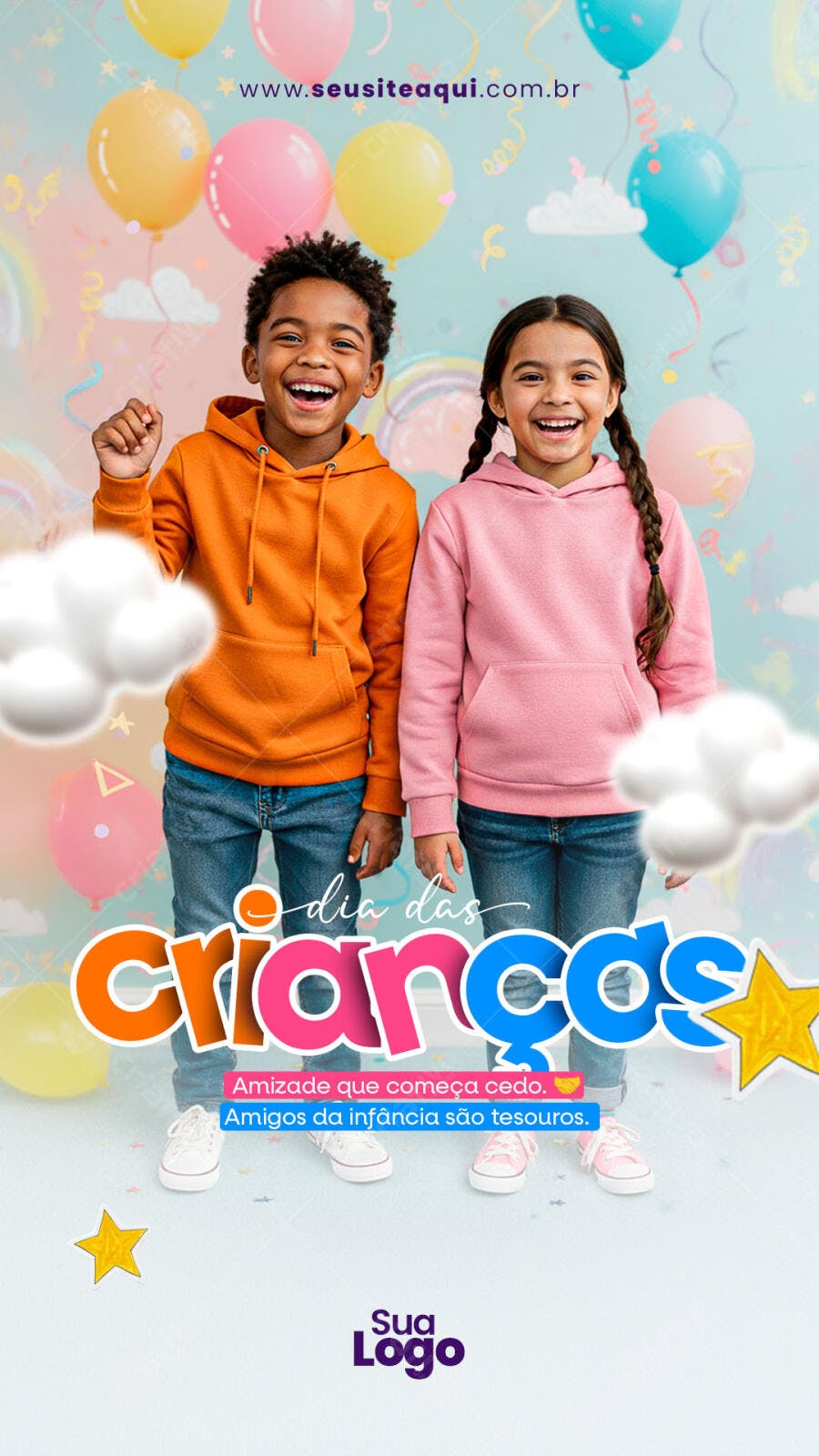 Flyer Dia das Crianças PSD Editável