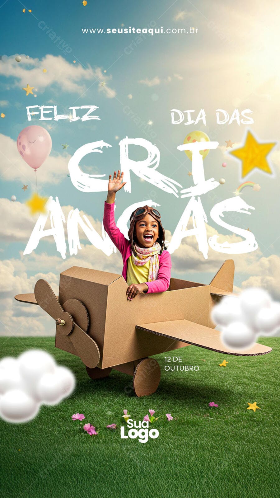 Flyer Dia das Crianças PSD Editável