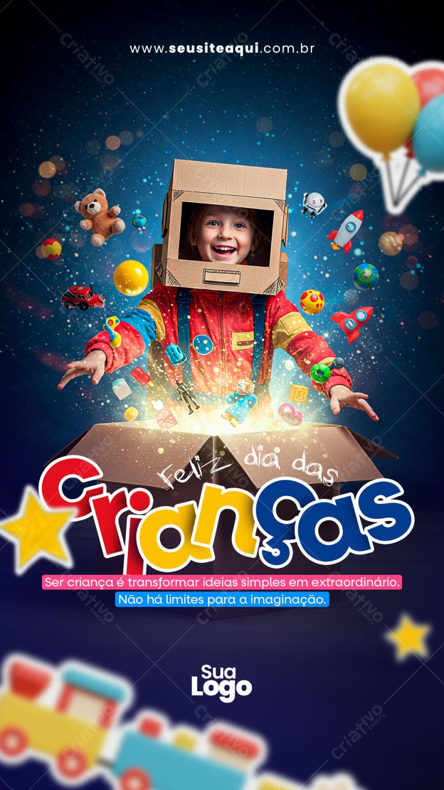 Flyer Dia das Crianças PSD Editável