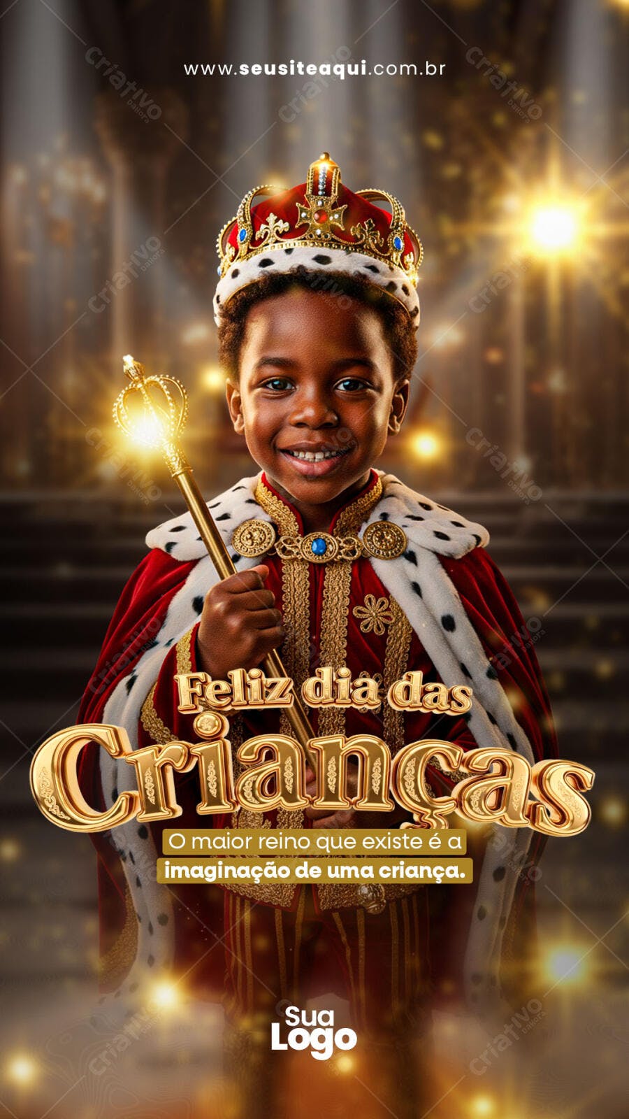 Poster Dia das Crianças PSD Editável
