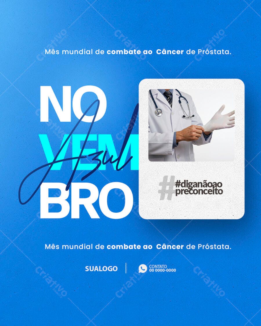 Post para Novembro Azul PSD Editável