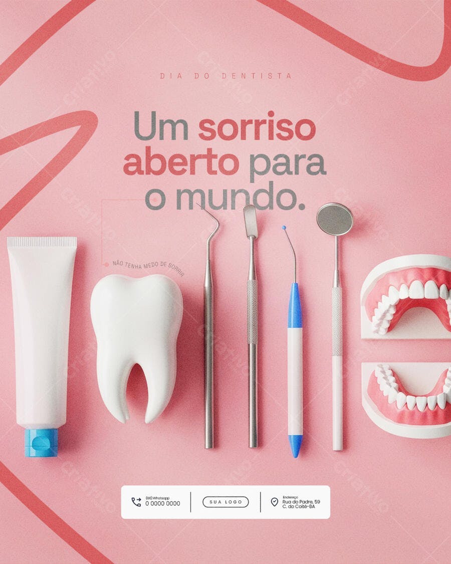Post Dia do Dentista PSD Editável
