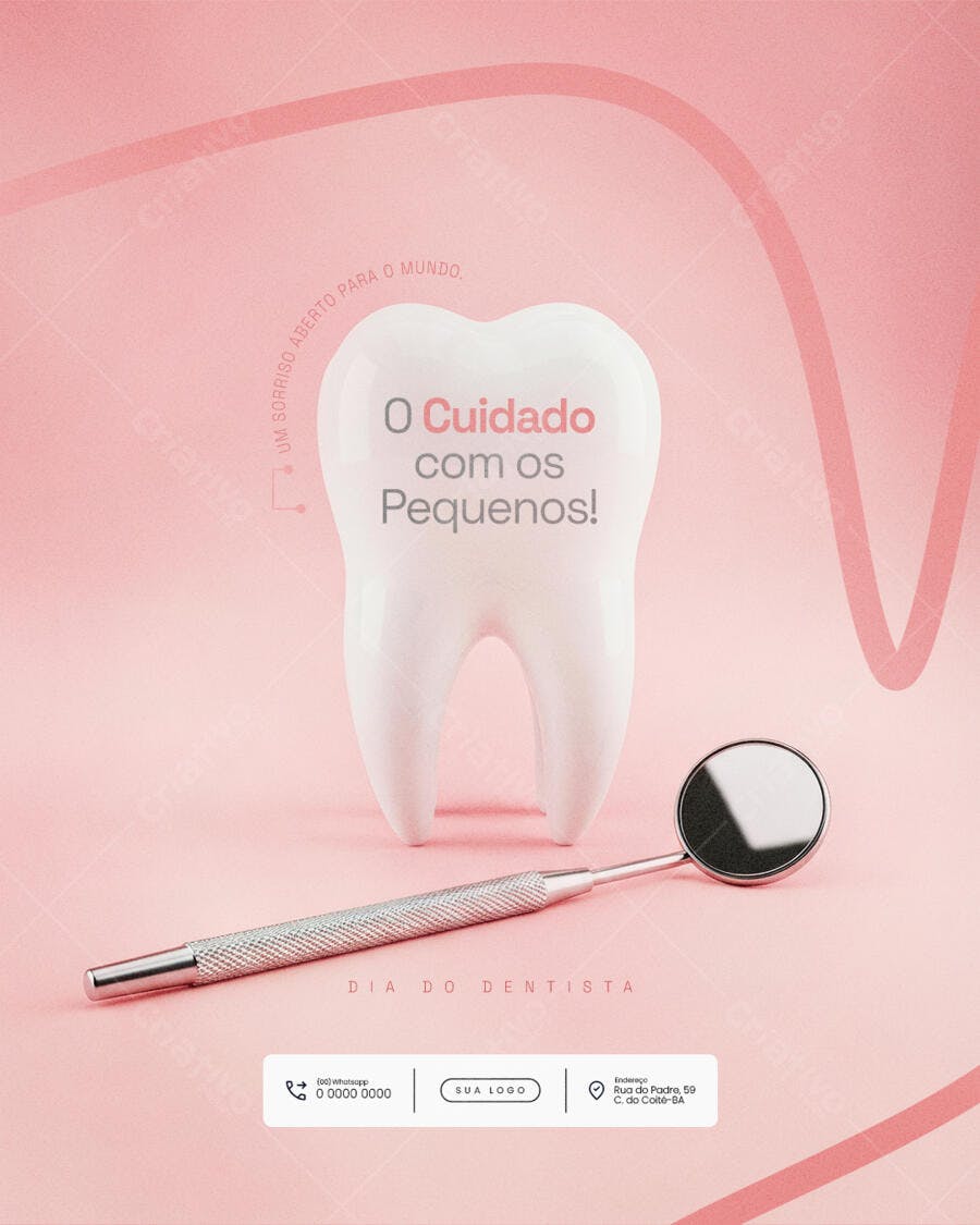 Post para Dia do Dentista PSD Editável