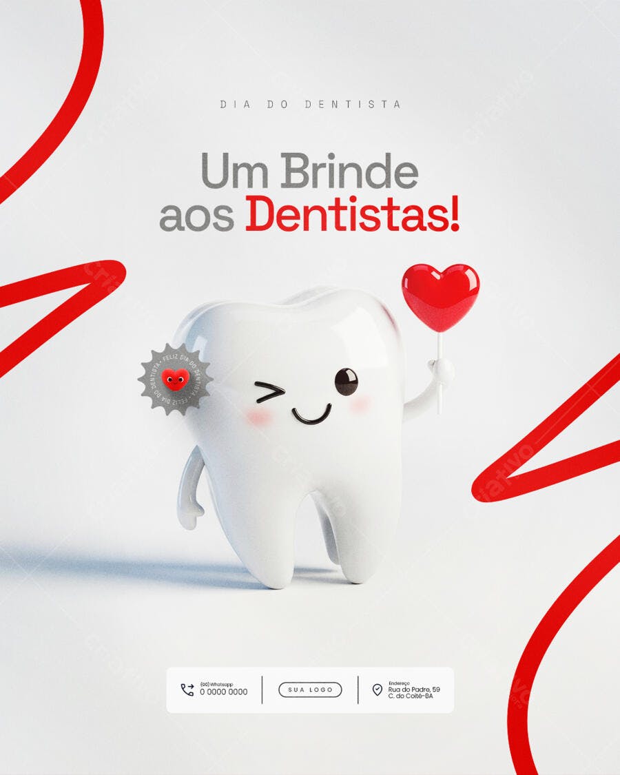 Postagem Dia do Dentista PSD Editável