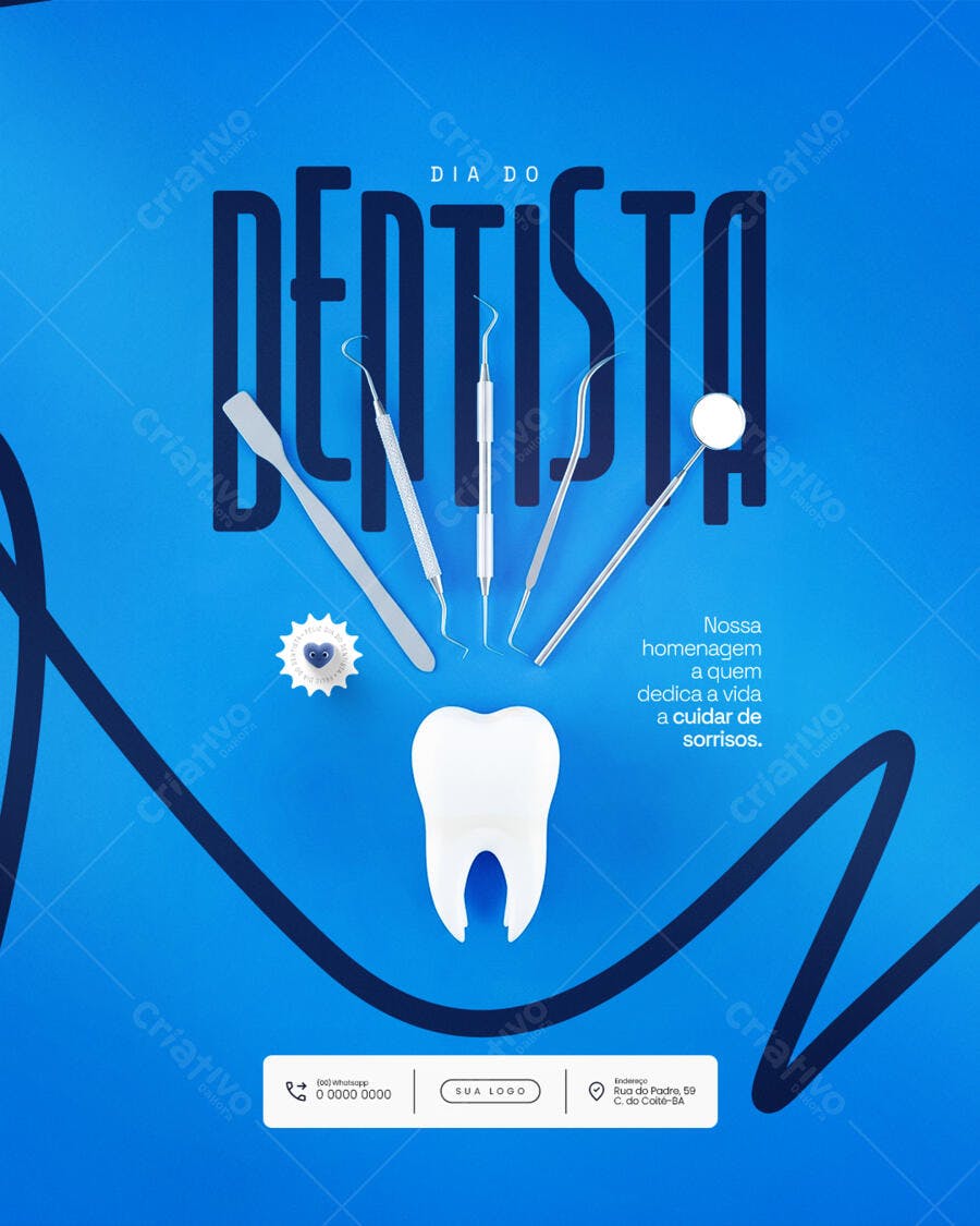 Flyer Dia do Dentista PSD Editável