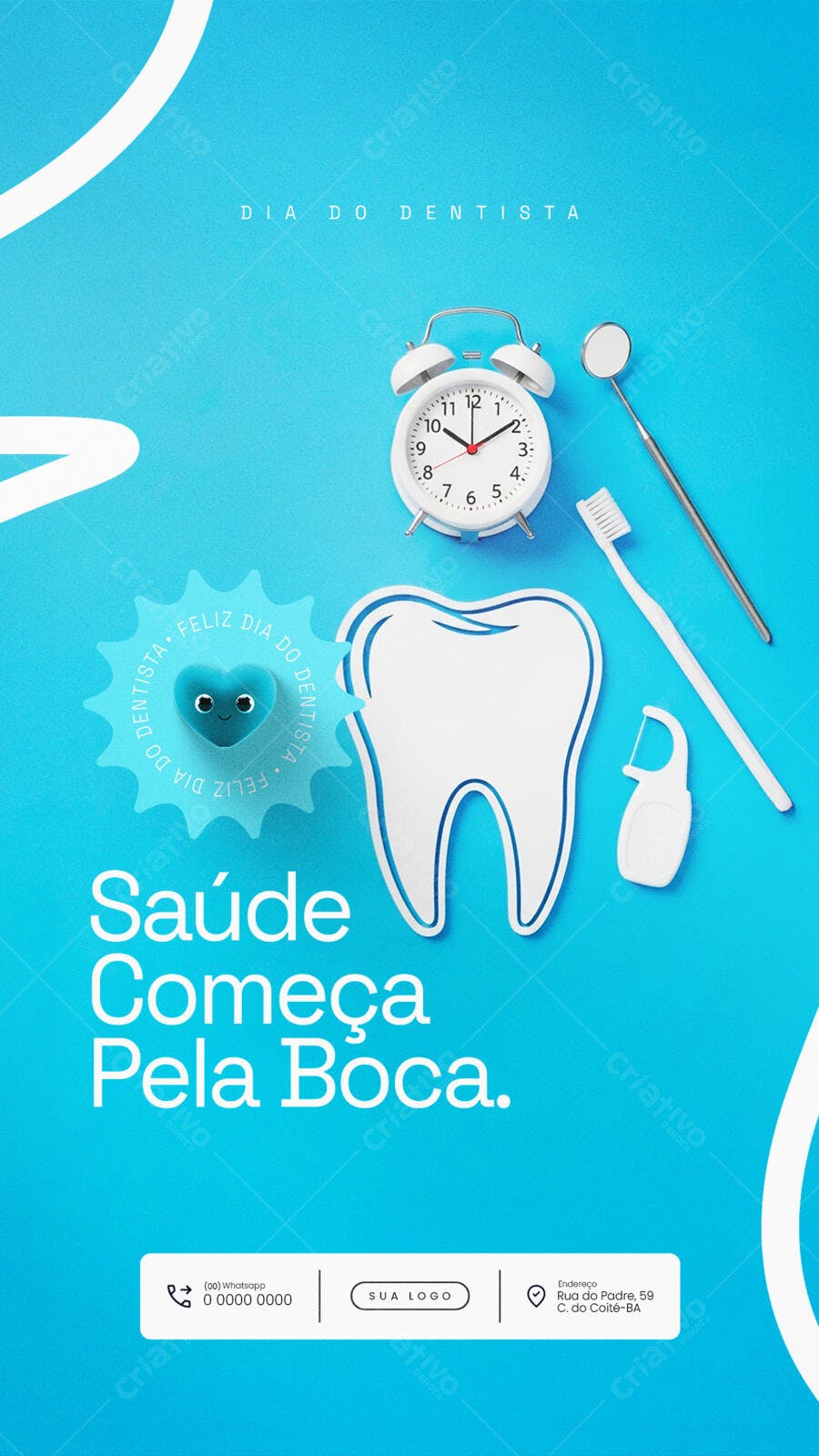 Flyer Dia do Dentista PSD Editável