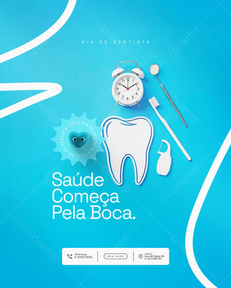 Flyer Dia do Dentista PSD Editável