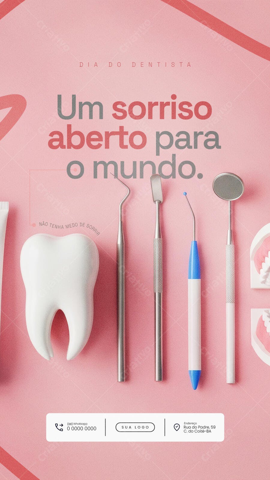 Flyer Dia do Dentista PSD Editável