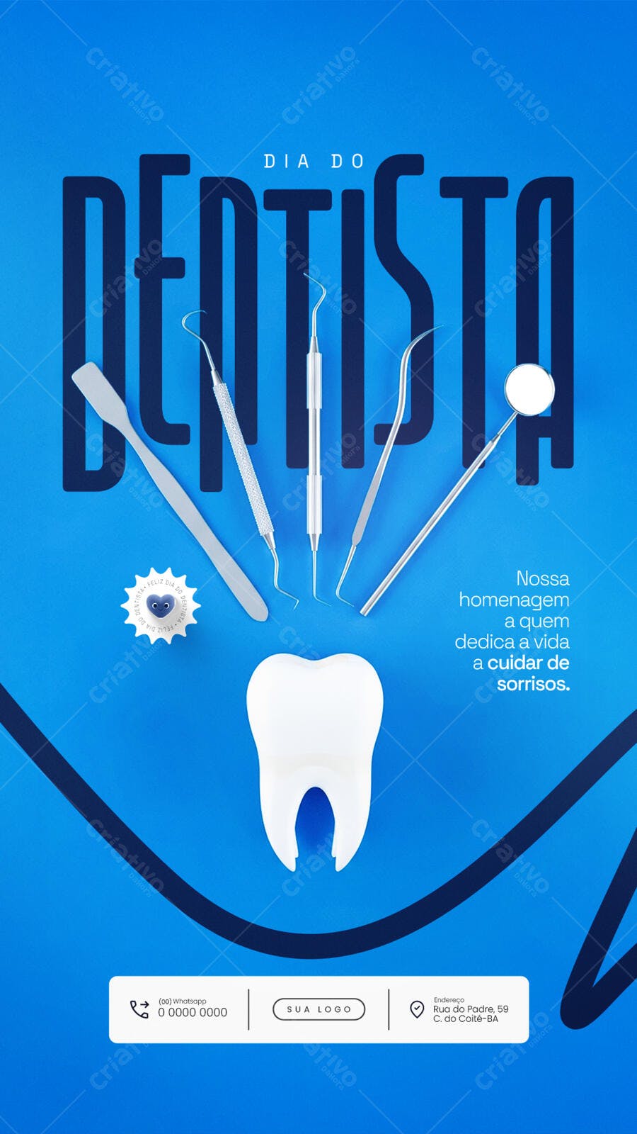 Flyer Dia do Dentista PSD Editável