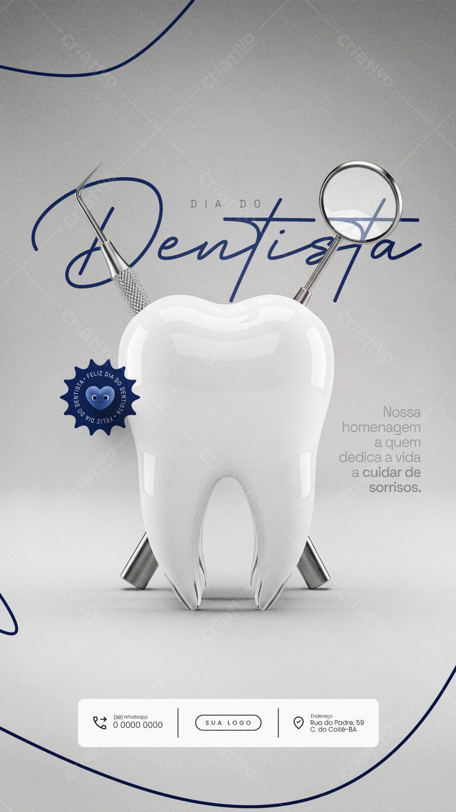 Flyer Dia do Dentista PSD Editável
