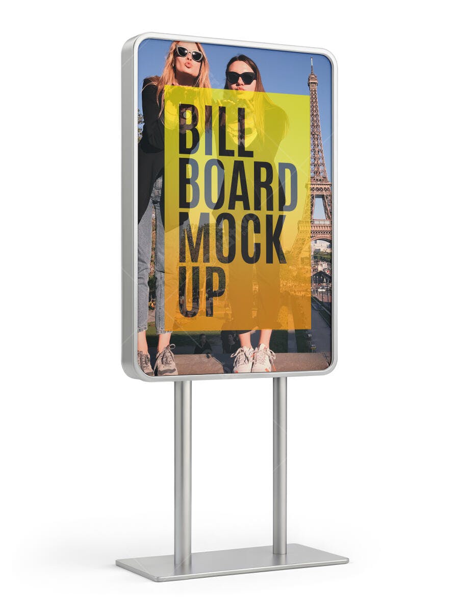 Mockup de Outdoor Moderno com Duas Mulheres
