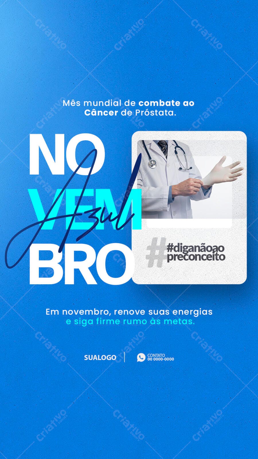 Flyer Novembro Azul PSD Editável