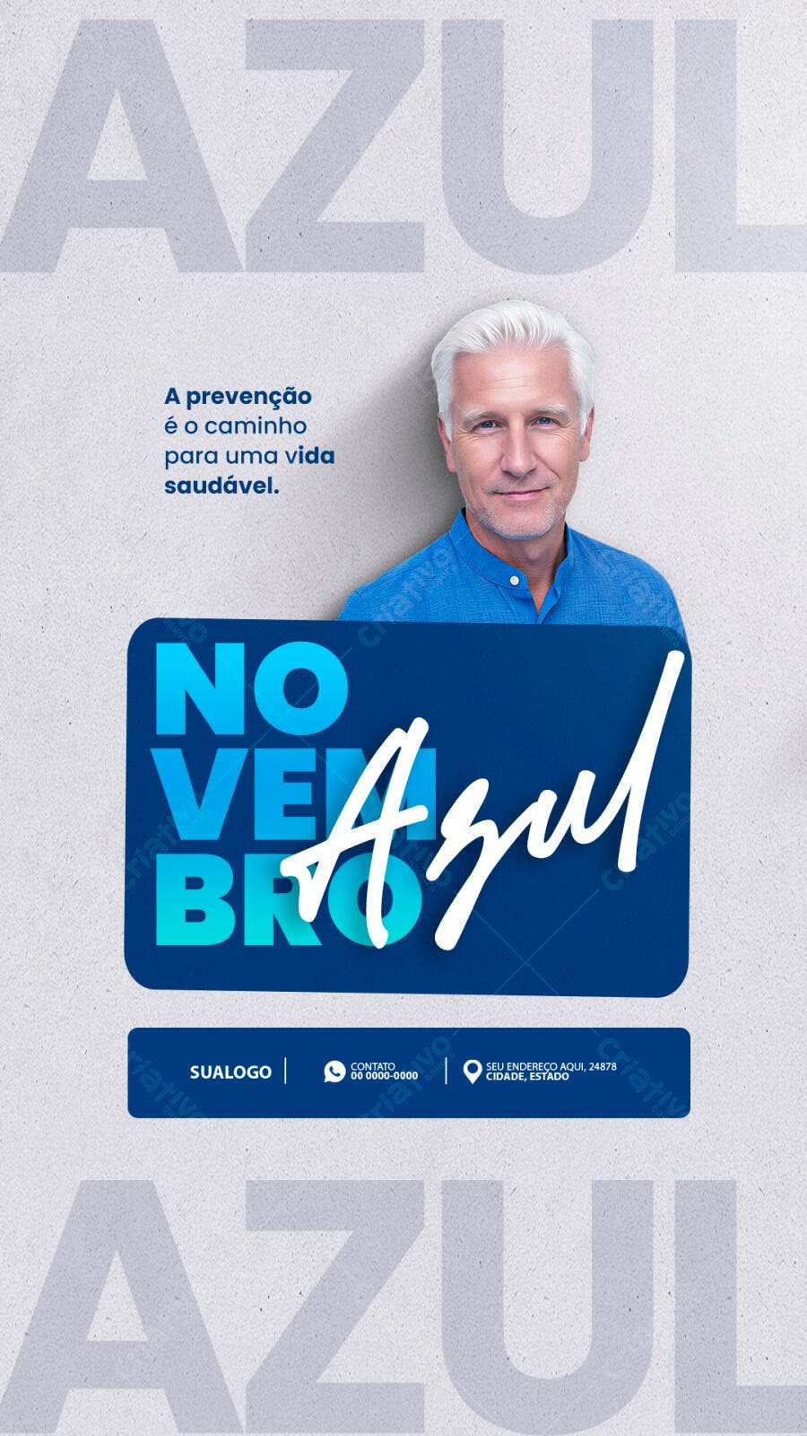 Flyer Novembro Azul PSD Editável