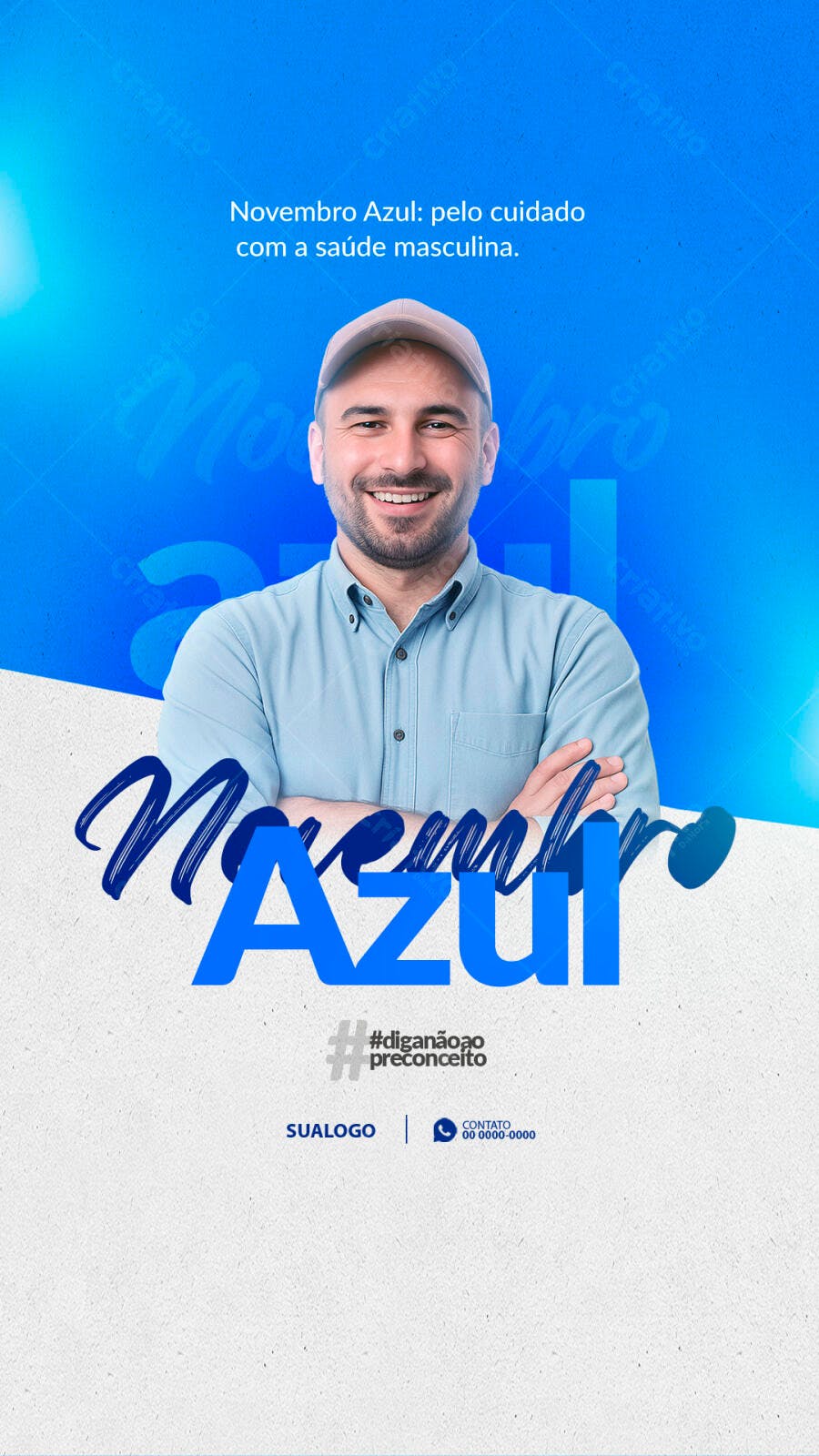 Flyer Novembro Azul PSD Editável