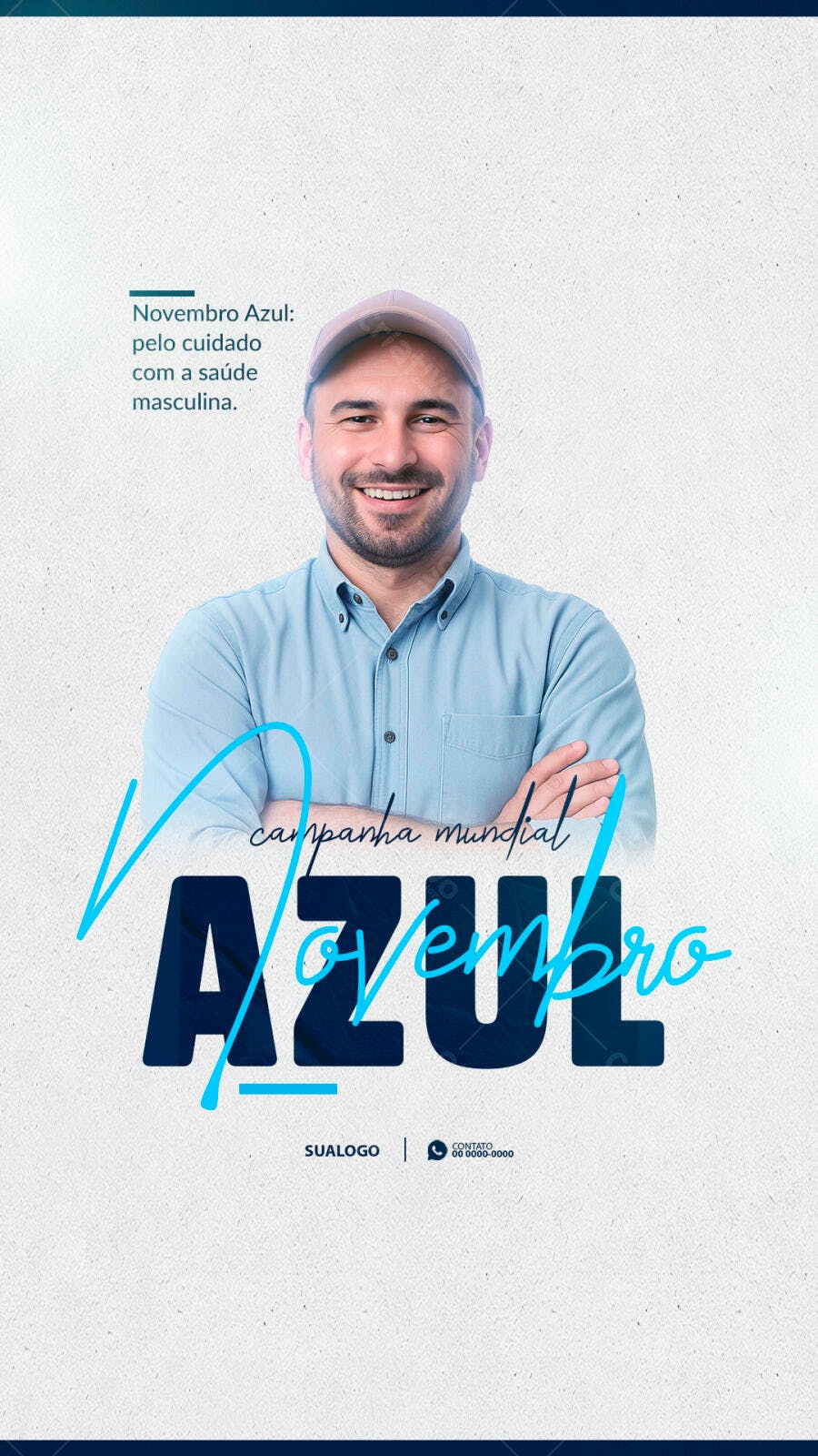 Flyer Novembro Azul PSD Editável