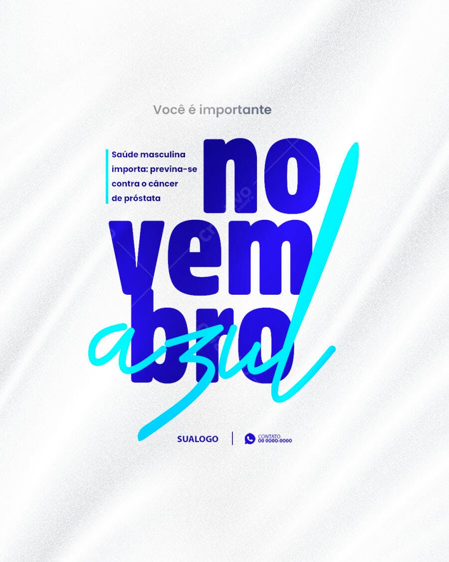 Post para Novembro Azul PSD Editável