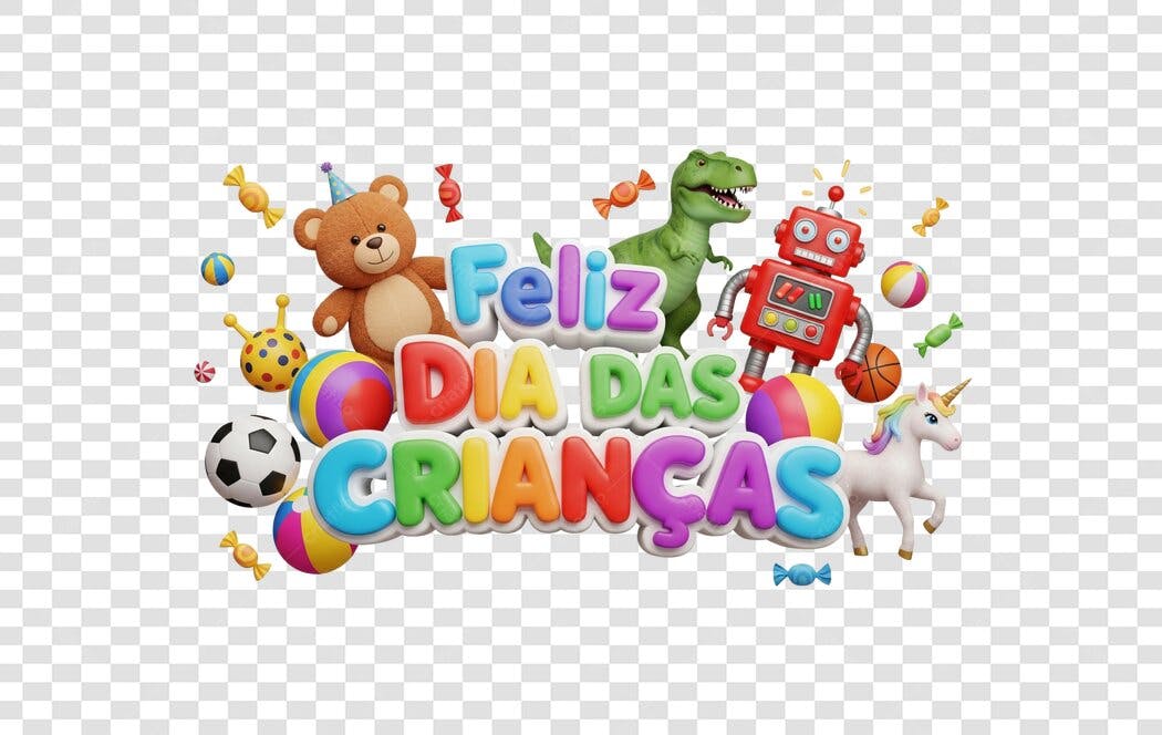 Banner Dia das Crianças PNG com fundo transparente