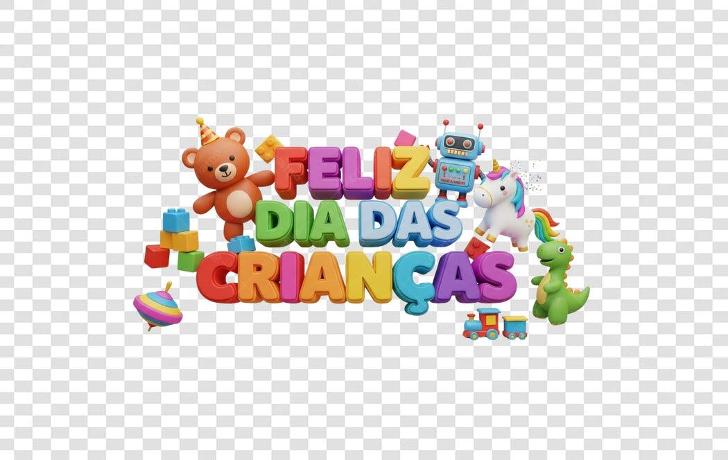 Banner Dia das Crianças PNG com fundo transparente