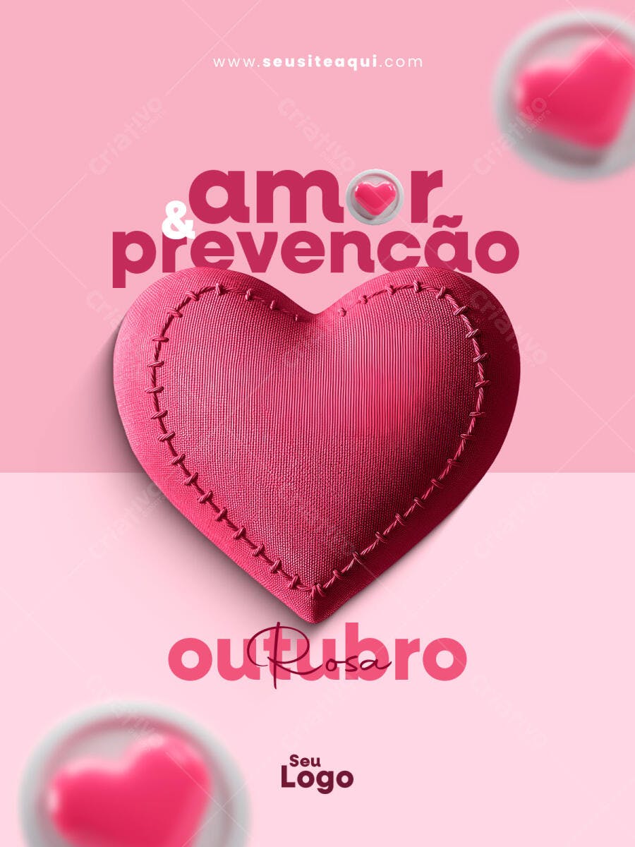Flyer Outubro Rosa PSD Editável