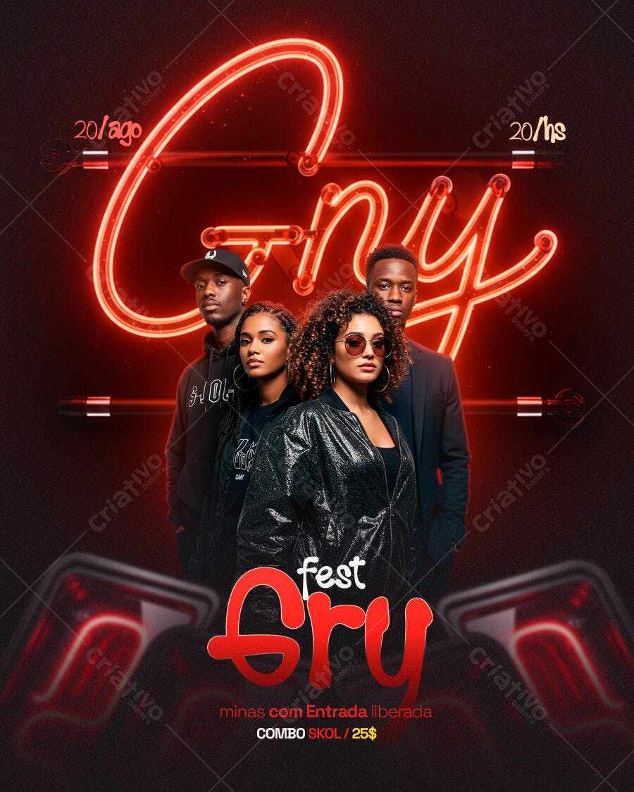 Flyer Festa GRU PSD Editável
