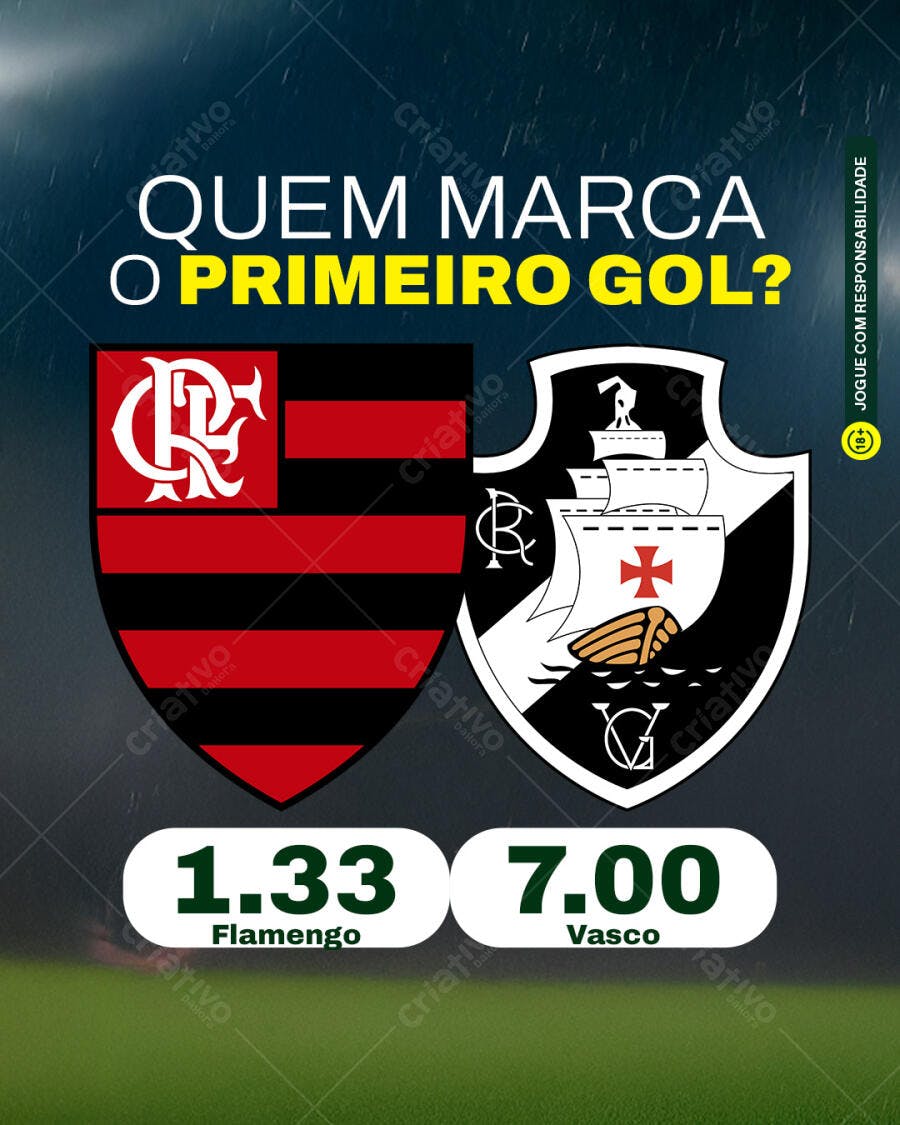 Flyer Flamengo x Vasco PSD Editável