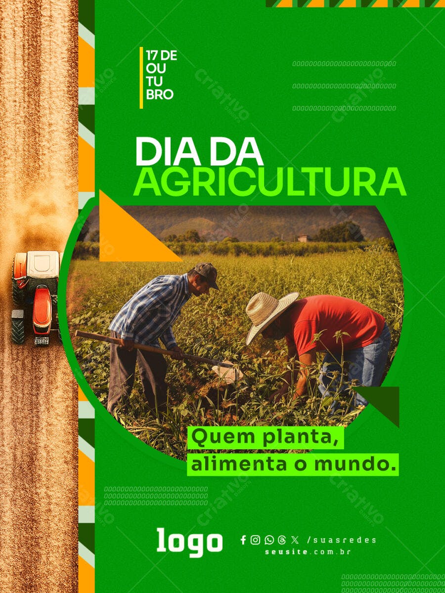 Flyer Dia da Agricultura PSD Editável