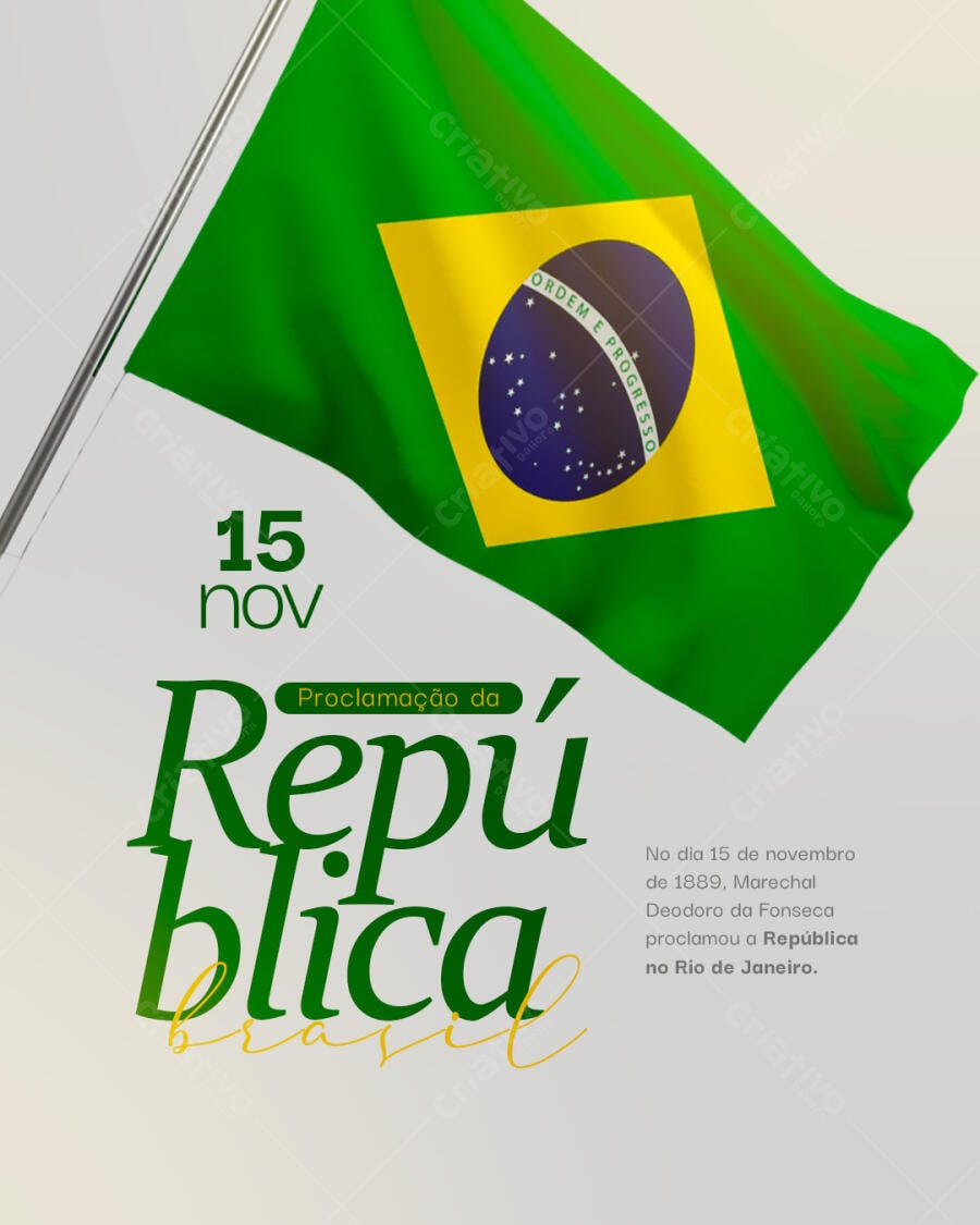 Flyer Proclamação da República PSD Editável