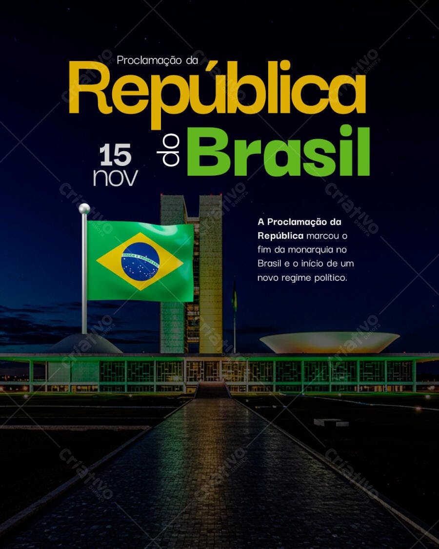 Flyer Proclamação da República PSD Editável