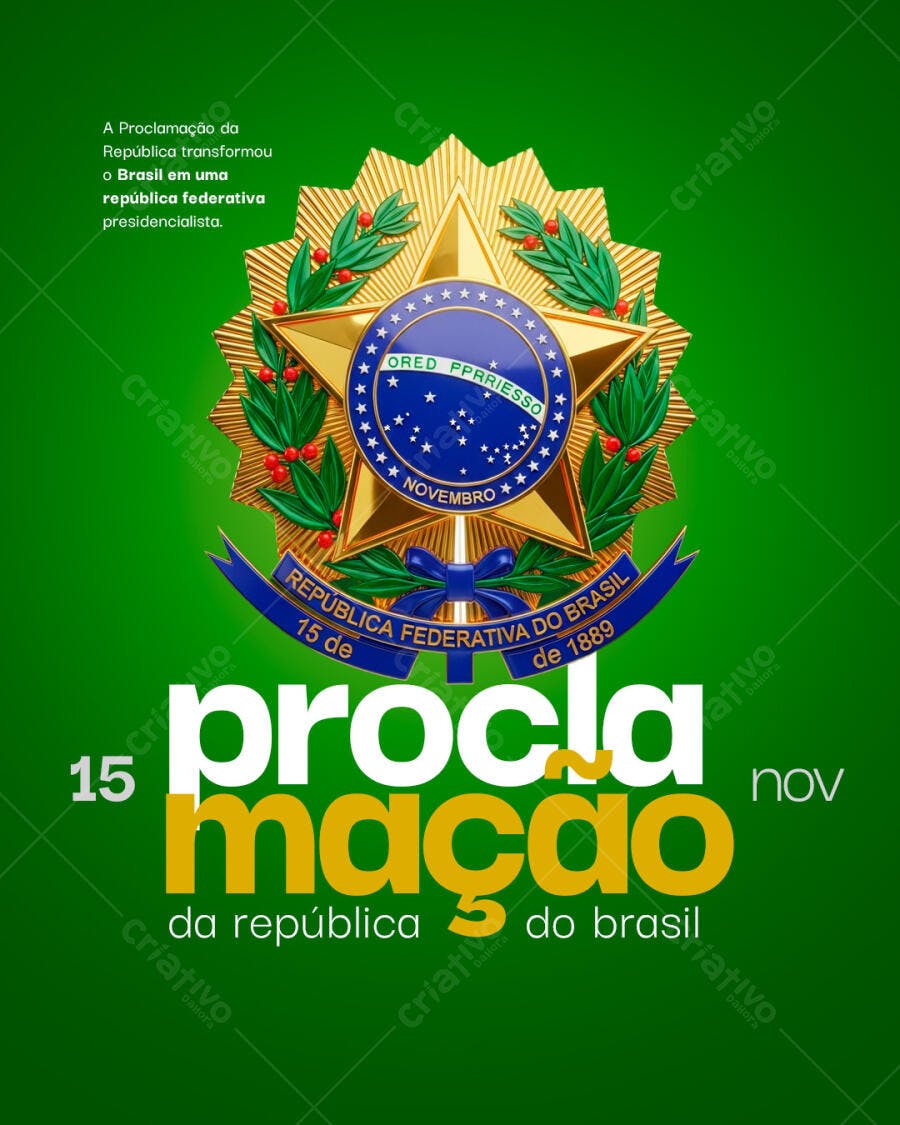Flyer Proclamação da República PSD Editável
