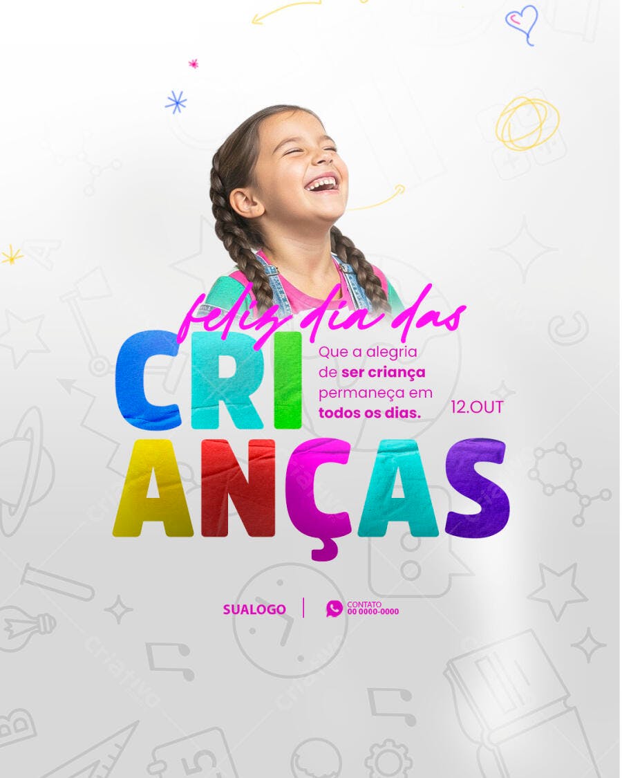 Flyer Dia das Crianças PSD Editável