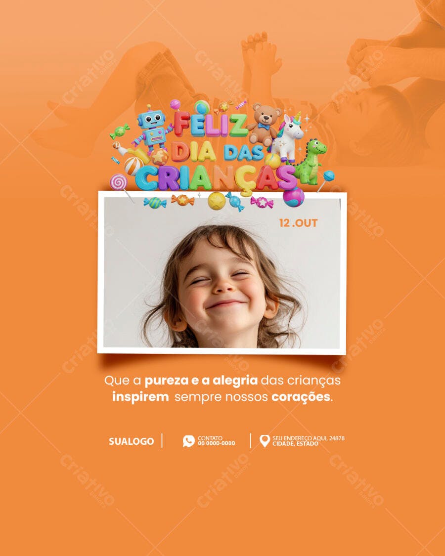 Flyer Dia das Crianças PSD Editável