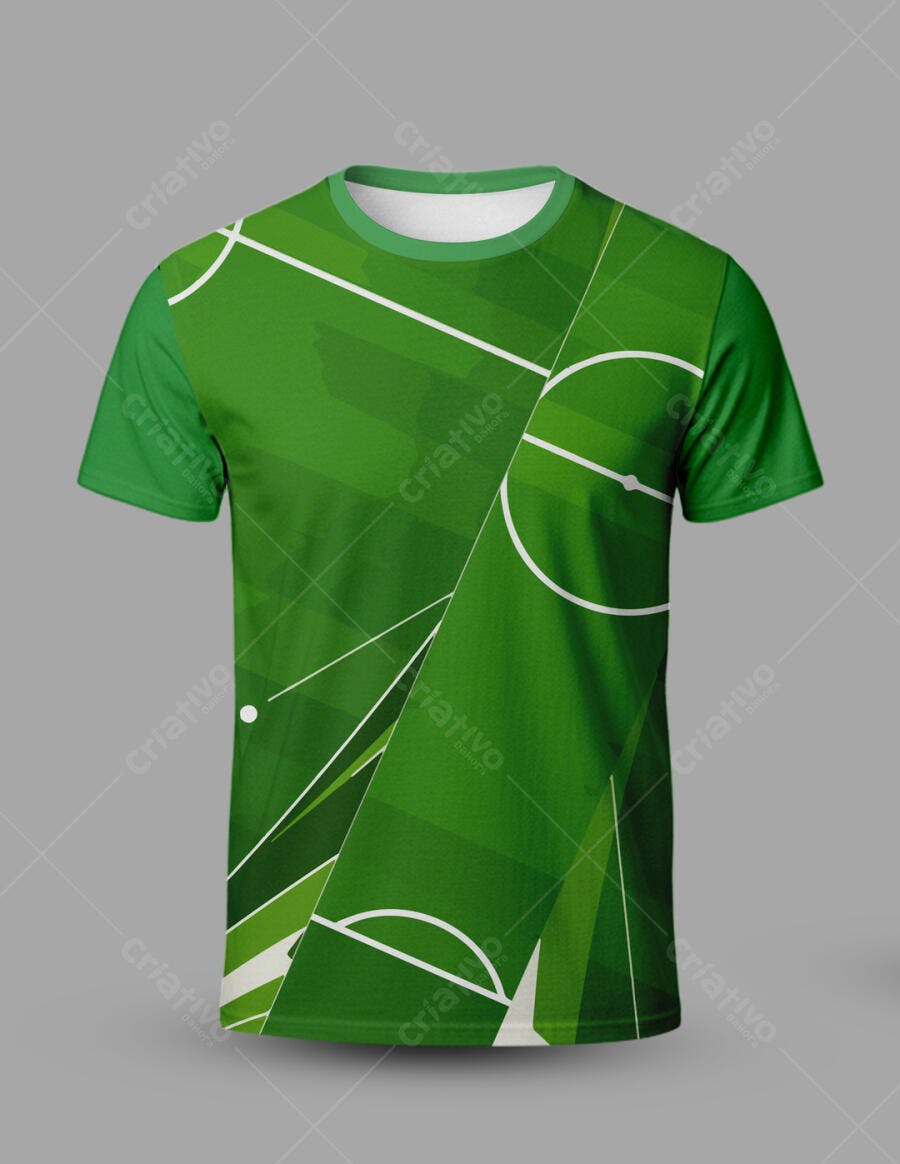 Camiseta Futebol Verde PSD Editável