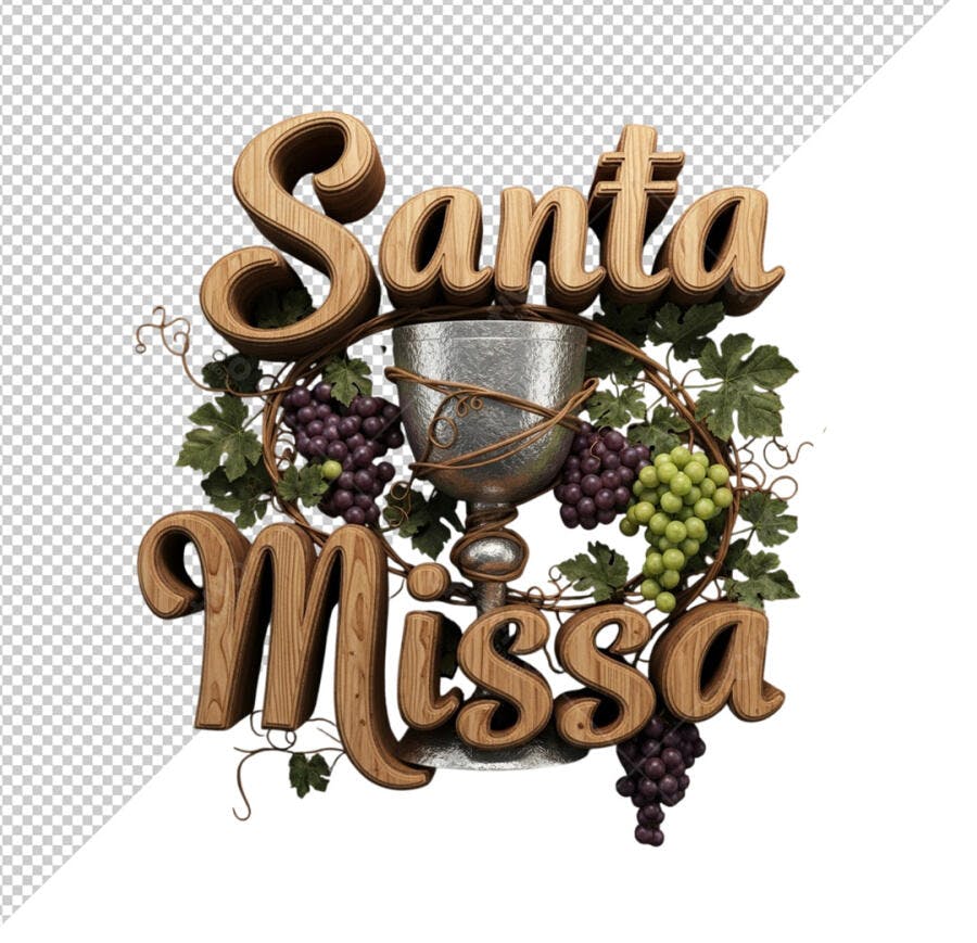 Arte Sacra Santa Missa PSD Editável