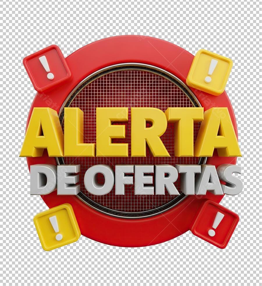 Selo Alerta de Ofertas PNG com fundo transparente