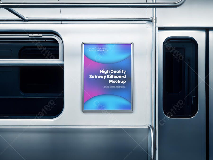 Mockup de Anúncio em Metrô: Design Moderno