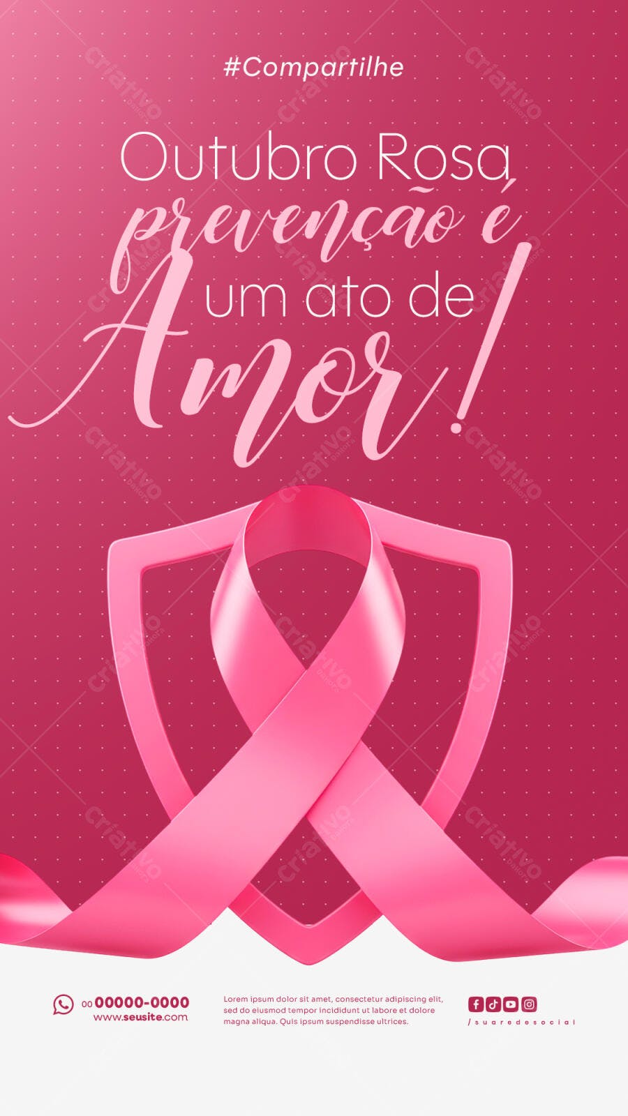 Flyer Outubro Rosa PSD Editável