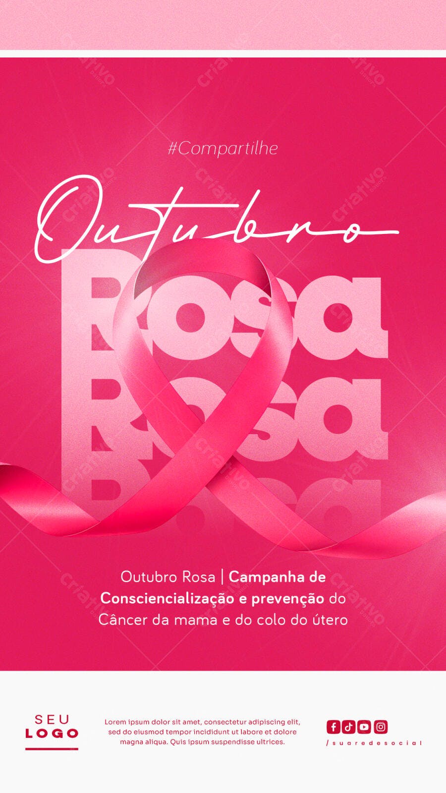 Post para Outubro Rosa PSD Editável