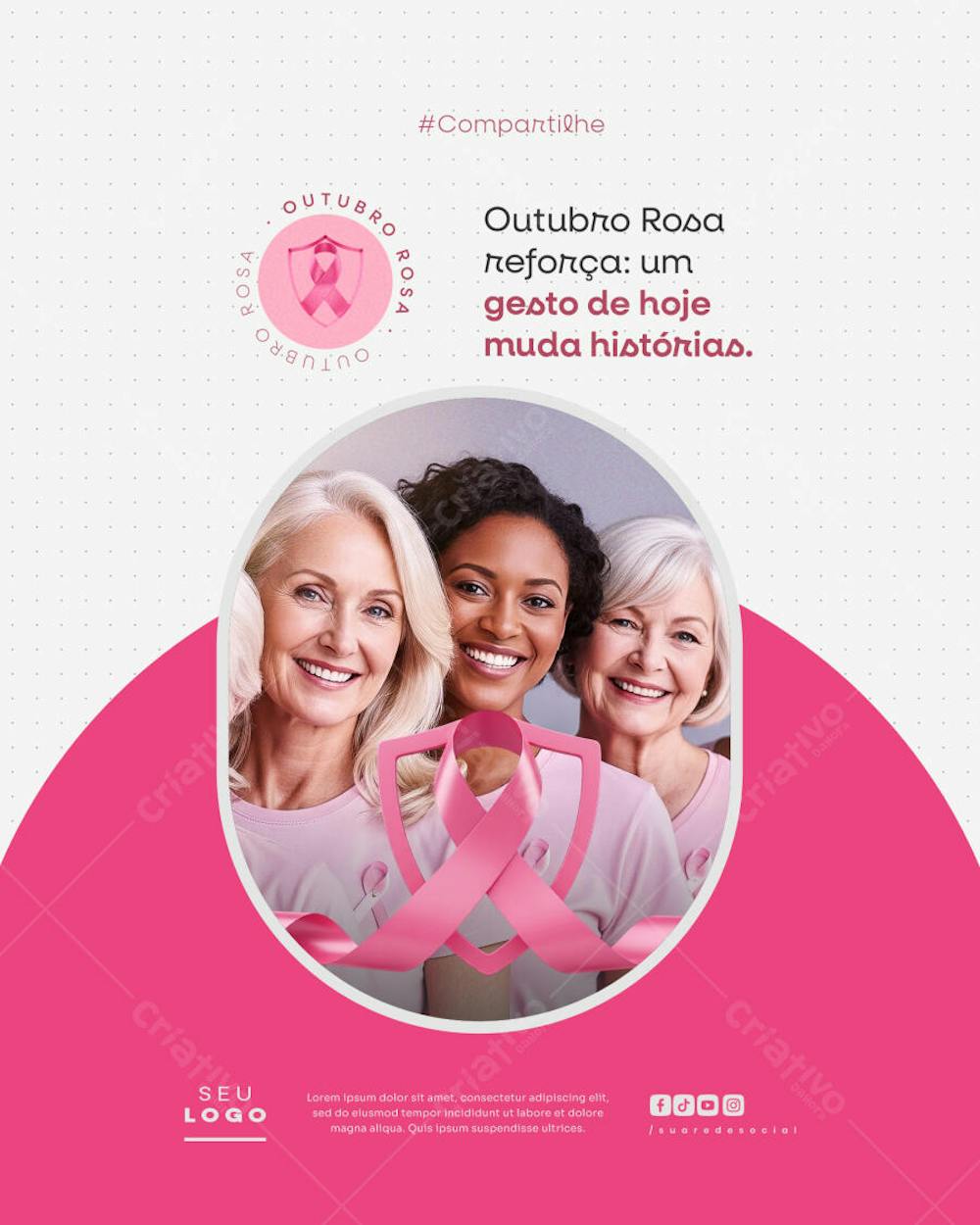 Post para Outubro Rosa PSD Editável | PSD Premium [download]