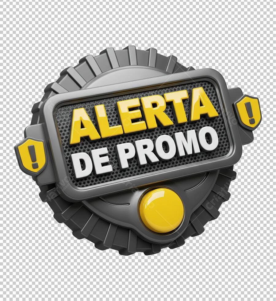 Selo Alerta de Promoção PNG com fundo transparente