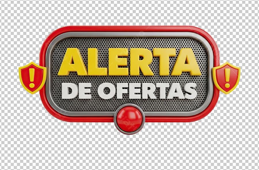 Banner Alerta de Ofertas PNG com fundo transparente