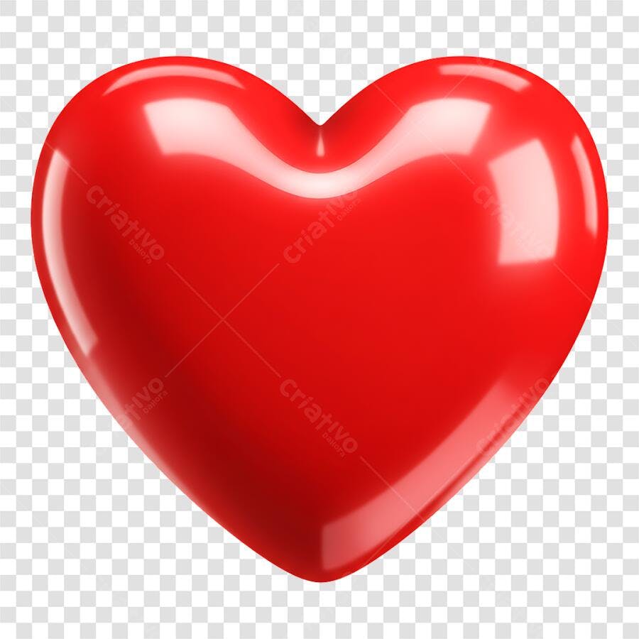 Ícone Coração Vermelho PNG com fundo transparente