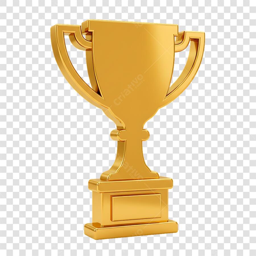 Icone Troféu Ouro PNG com fundo transparente