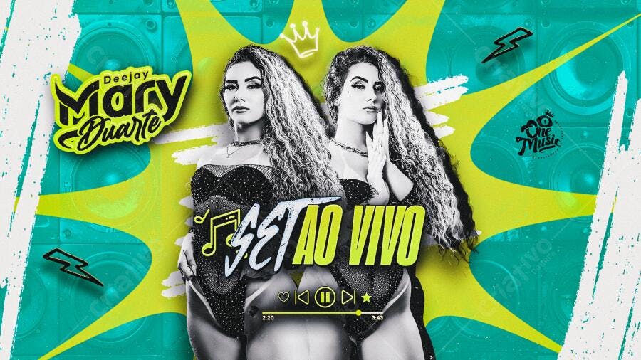 Flyer Set Ao Vivo Deejay Mary Duarte PSD Editável