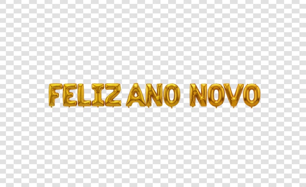 Balões Feliz Ano Novo PNG com fundo transparente