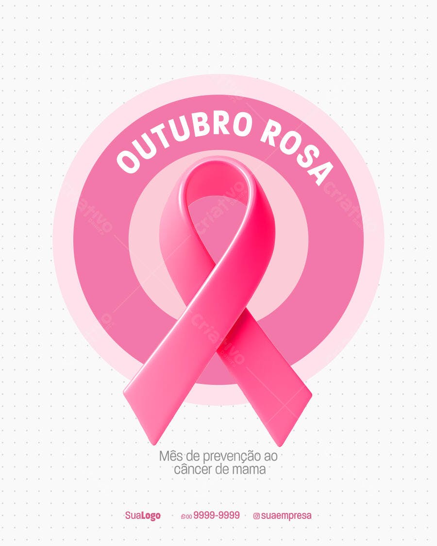 Flyer Outubro Rosa PSD Editável