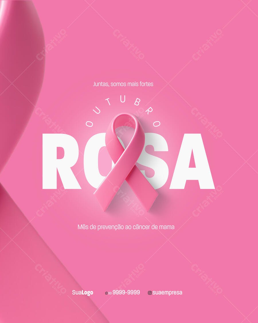 Post para Outubro Rosa PSD Editável