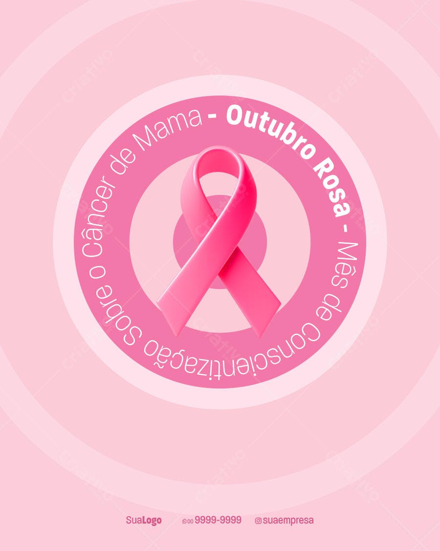 Post para Outubro Rosa PSD Editável
